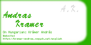 andras kramer business card