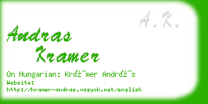 andras kramer business card